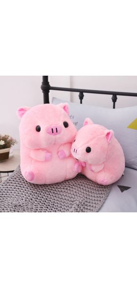 2020 Pink Sitting Pig Big Head Piggy Stuffed Doll Huggable Animal Plush Toy Kids Sleeping Companion Appeasing Plushie 40/50cm