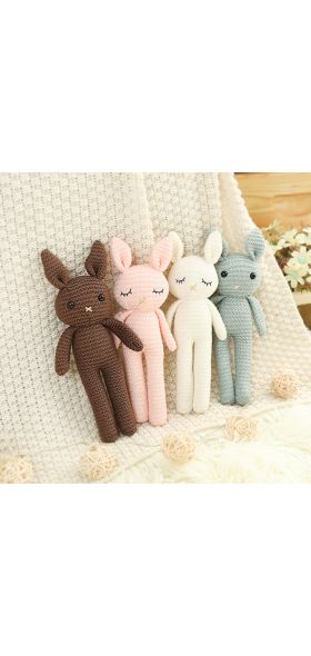 2020 new handmade crochet wool doll wool animal stuffed plush toy baby soothing baby baby sleeping doll