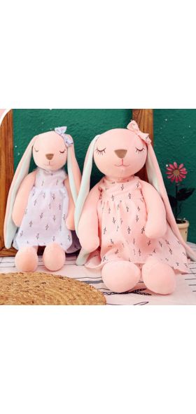 35CM Cute Cartoon Long Ears Rabbit Doll Baby Soft Plush Toys For Children Rabbit Sleeping Mate Stuffed Plush Animal Toys Infants