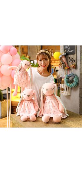 35CM Cute Cartoon Long Ears Rabbit Doll Baby Soft Plush Toys For Children Rabbit Sleeping Mate Stuffed Plush Animal Toys Infants