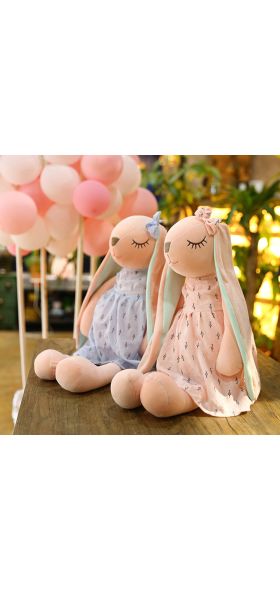 35CM Cute Cartoon Long Ears Rabbit Doll Baby Soft Plush Toys For Children Rabbit Sleeping Mate Stuffed Plush Animal Toys Infants