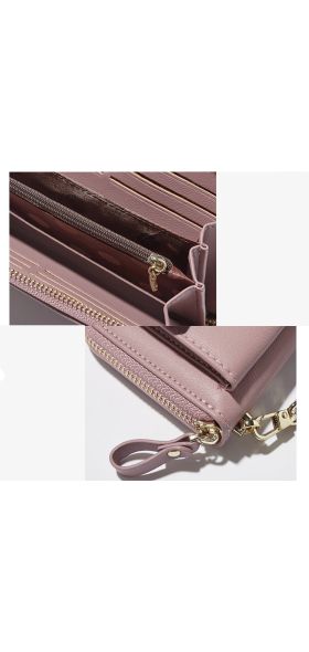 Anreisha Fashion Long Woman Purse New Designer Female Wallet Clutch PU Leather Ladies Purses Card Holder Women Phone Bags P2