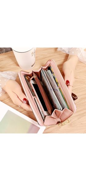 Brand Designer Wristband Wallets Women Many Departments Clutch Wallet Female Long Large Card Purse Ladies Handbag