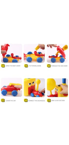 Cute Balloon Powered Car Balloon Launcher Science Experiment Toy Educational And Fun Early Childhood Education Toy For Children