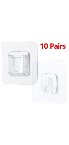 Double-Sided Adhesive Wall Hooks Hanger Strong Transparent Hooks Suction Cup Sucker Wall Storage Holder For Kitchen Bathroo