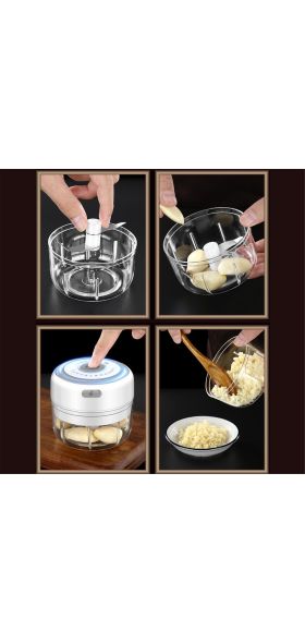 Electric Garlic Masher Sturdy Durable Mini Crusher Chopper USB Charging For Crushed Garlic Crushed Ginger Crushed Fresh Chili