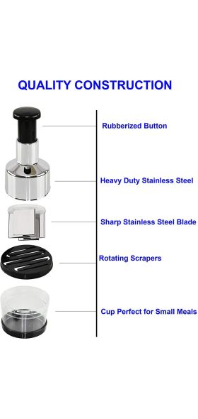 Food Chopper Vegetable Chopper and Slicer Dicer Manual Mini Hand Chopper Onion Garlic Mincer with Cover