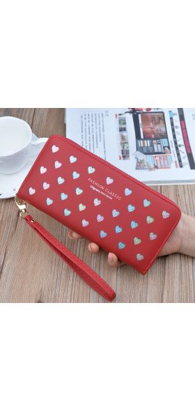 Hot New Fashion Women Wallets Long Zipper Large Capacity Mobile Phone Bag Love Color Hollowed Out Clutch Luxury Brand Coin Purse