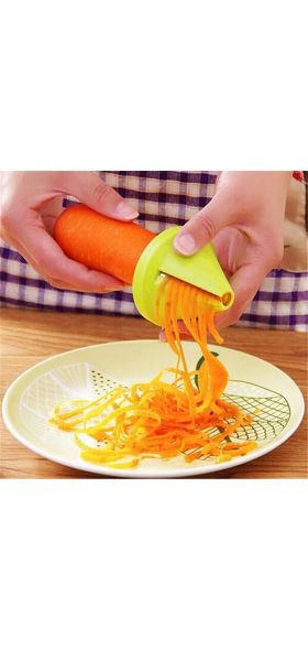 Kitchen Tools Vegetable Fruit  Multi-function Spiral Shredder Peeler Manual Potato Carrot Radish Rotating Shredder Grater