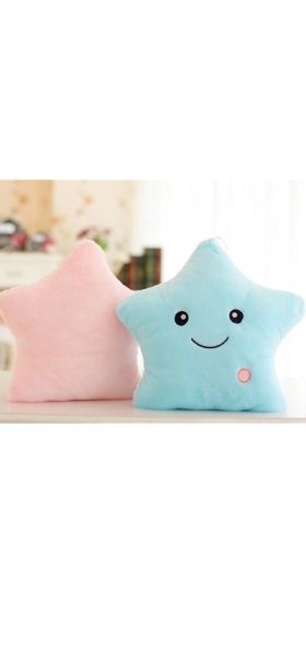 Luminous Pillow Star Cushion Colorful Glowing Pillow Plush Doll Led Light Toys Gift For Girl Kids Christmas Plush Light Toys Hot