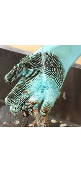 Magic Dishwashing Silicone Gloves Protect Hand Dirt Clean Brushes Cleaning Tool Kitchen Accessories Wash Fruit Vegetable Gadgets