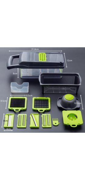 Multifunctional Vegetable Cutter Fruit Slicer Grater Shredders Drain Basket Slicers 8 In 1 Gadgets Kitchen Accessories