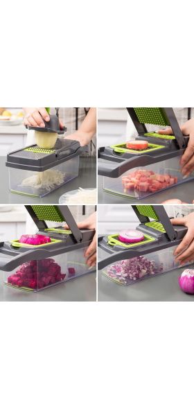 Multifunctional Vegetable Cutter Fruit Slicer Grater Shredders Drain Basket Slicers 8 In 1 Gadgets Kitchen Accessories