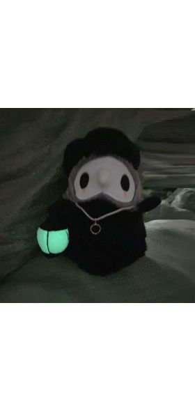 New 20cm cartoon animal Plague Doctor Beak stuffed Plush toy Halloween Beak Doctor Party prom Props Luminous plush toys  gifts