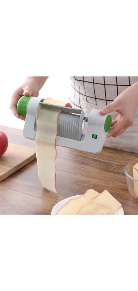 New Plastic Apple Pear Slicer Multifunctional Kitchen Fruit Vegetable Reel Knife Potato Cutter Cooking Accessories Home Gadgets