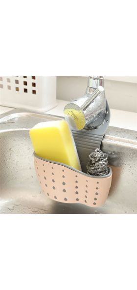 Portable Sink Shelf Soap Sponge Drain Rack Silicone Storage Basket Bag Faucet Holder Adjustable Holder Sink Kitchen Accessories