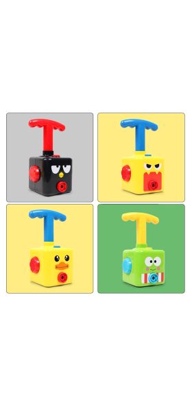 Power Balloon Launch Tower Toy Puzzle Fun Education Inertia Air Power Balloon Car Science Experimen Toy for Children Gift
