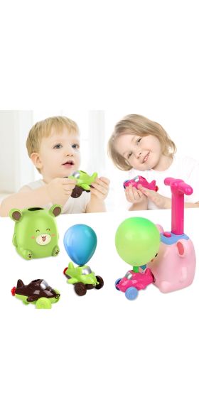 Power Balloon Launch Tower Toy Puzzle Fun Education Inertia Air Power Balloon Car Science Experimen Toy for Children Gift
