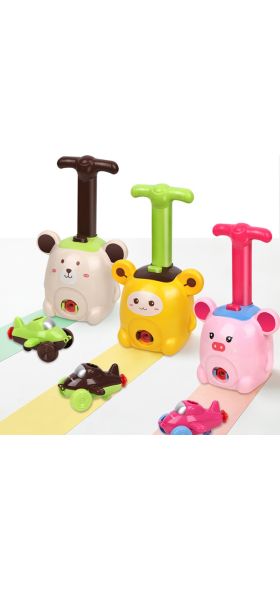 Power Balloon Launch Tower Toy Puzzle Fun Education Inertia Air Power Balloon Car Science Experimen Toy for Children Gift