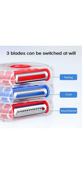 Rotatable 3 In 1 Kitchen Gadget Potato Cucumber Peeler Shredder Slicer Vegetable Fruit Chopper Grater Cutter Cocina Accessories