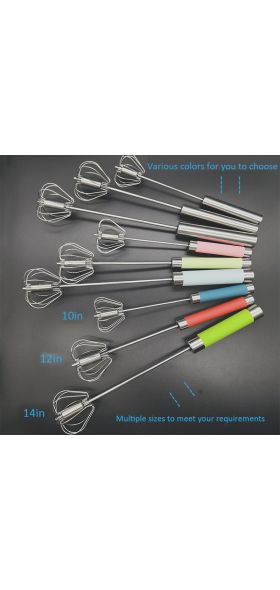 Semi-automatic Egg Beater 304 Stainless Steel Egg Whisk Manual Hand Mixer Self Turning Egg Stirrer Kitchen Accessories Egg Tools