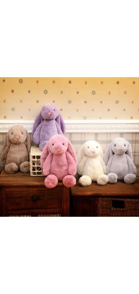 Soft Stuffed Animals Kids Long Ear bunny Rabbit Sleeping Cute Cartoon Plush Toy Stuffed Animal Dolls Children Birthday Gift