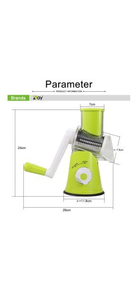 Vegetable Slicer Manual Kitchen Accessories Vegetable Chopper 3 in 1 Round Grater Mandoline Cutter Potato Home Gadget Tools Item