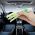 2In1 Green Car Air-conditioner Outlet Dirt Duster Cleaner Brush Car Air Conditioning Vent Blinds Cleaning Brush Car Accessories