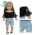 Clothes for doll fit 45 cm American doll accessories fashion woolen coat, windbreaker, dress Girl's gift