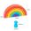DIY children's wooden rainbow toy creative wood rainbow stacked balance blocks baby toy Montessori educational toys for children