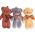 12Pcs/Lot 12cm 20 Colors Bear Plush Toys Mini Teddy Bear Dolls Small Gift for Party Wedding Present Pendant Cute Teddy Doll
