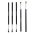 5Pcs Professional Black Eyebrow Inclined Flat Angled Brush Makeup Tool Wooden Pole Eyeliner Eyeshadow Eye Brow Women Cosmetic