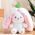 Reversible Bunny Stuffed Animal | Carrot Strawberry Plush Doll with Zipper | Cute Soft Rabbit Toy Pillow Decoration | Easter Gift for Kids and Adults
