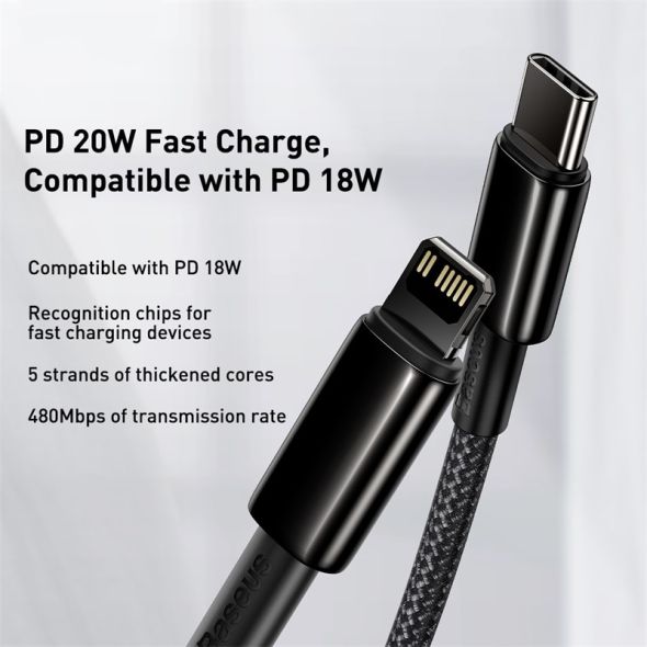 Baseus 20W USB C Cable for iPhone 11 8 XR PD Fast Charge for iPhone 12 SE USB Type C Cable Fast Charging for Macbook Cable