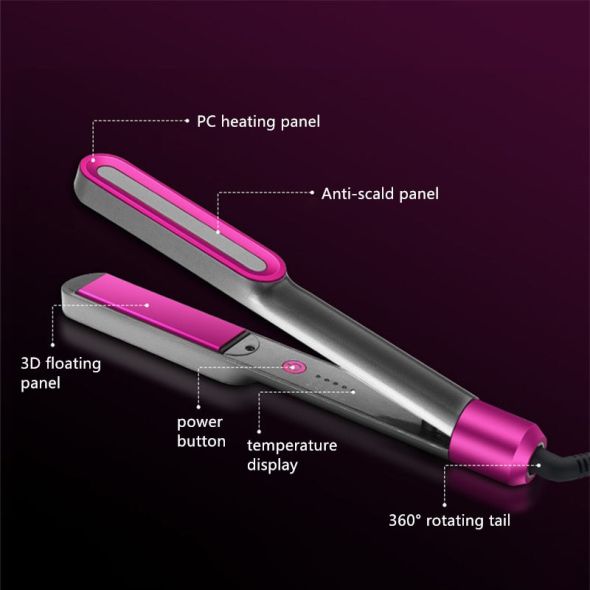New Hair Iron Flat 3D Rotating Professional PTC Heat Hair Straightener Iron&Curling 2 in 1 Flat Iron Hair Curler Styling Tools
