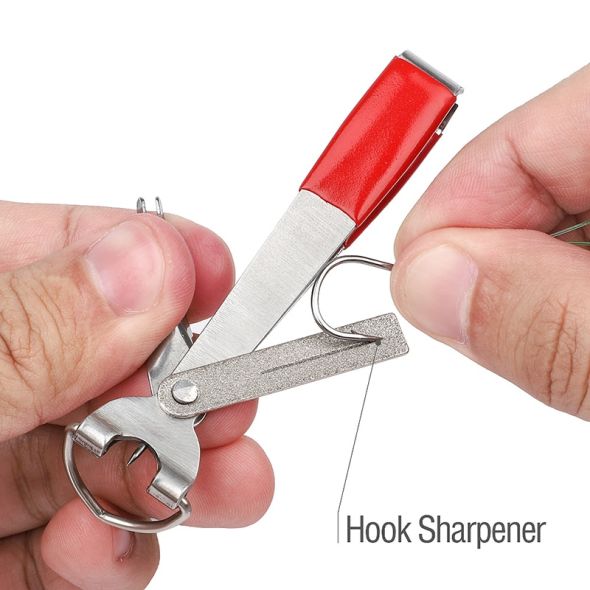 DONQL Quick Knot Tool Fast Knotter Scissors For Fishing Line Cutter Hook Sharpener Tyer Fly Tying Tools Carp Fishing Accessories