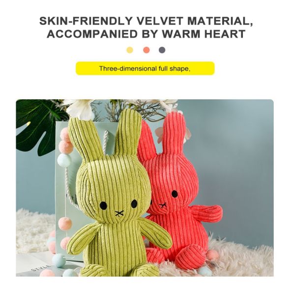 30CM Height Large Plush Bunny Doll Toys Kids Sleeping Back Cushion Cute Stuffed Rabbit Baby Accompany Dolls Xmas Gift