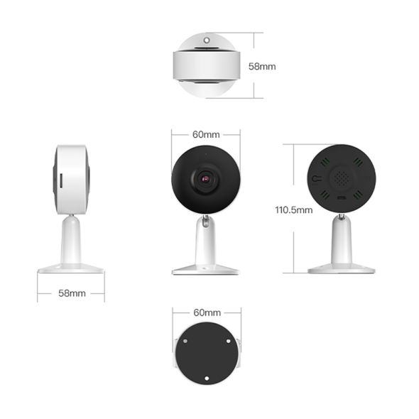 Mini 3MP WiFi Camera: Indoor Security, Baby Monitor, Pet Cam - Motion Detection, 1080P Webcam