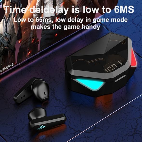 X15 Gaming Earphone Bluetooth 5.0 ANC Headphones Game Mode Fone Bluetooth Original TWS Earbuds Gamer Headset for smart Phone